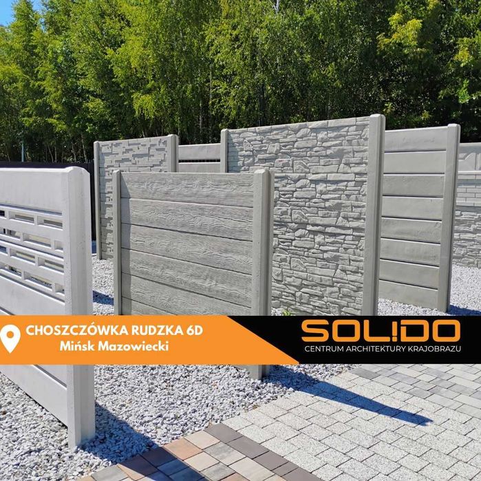 Ogrodzenie betonowe, płot betonowy dwustronny – Ażur