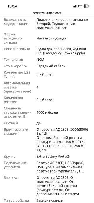 Зарядная станция EcoFlow DELTA Max 2000 (2016 Вт·ч)