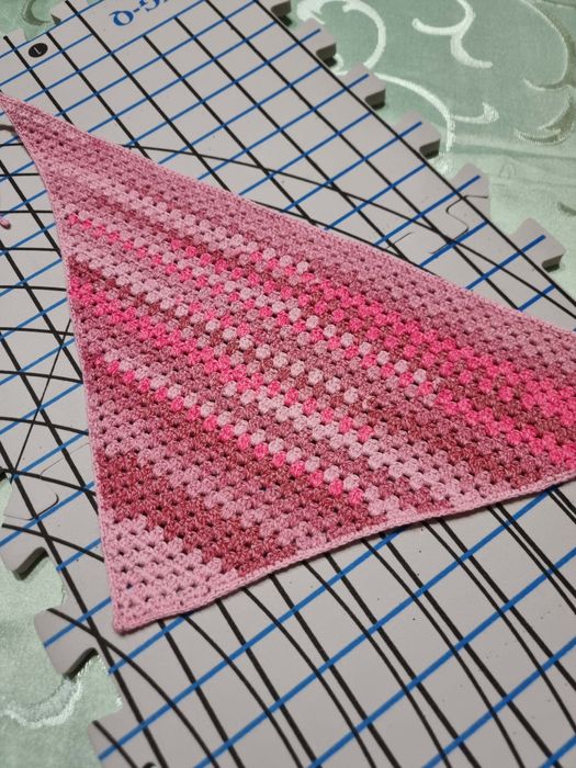 Chustka na głowę / bandana robiona na szydełku
