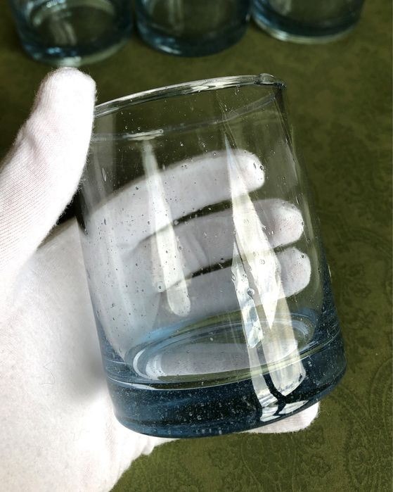 Szklanki Zara Home ręcznie wykonane niebieskie niebieski 5 sztuk