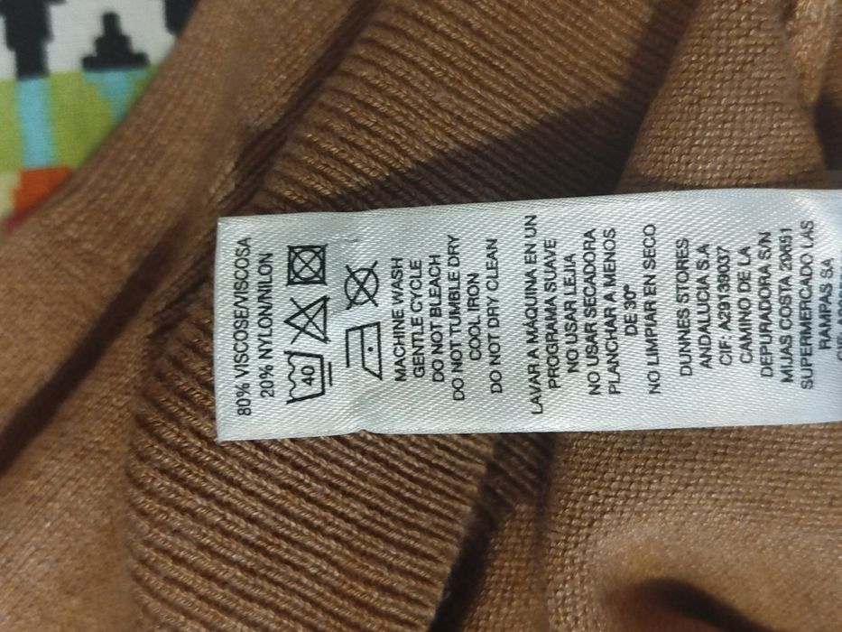 Nowy brązowy camelowy golf Dunnes L 40