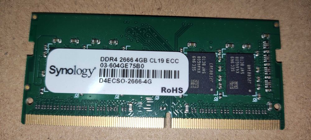 Oryginalna Pamięć RAM Synology ECC DDR4 4GB D4ECSO-2666-4G