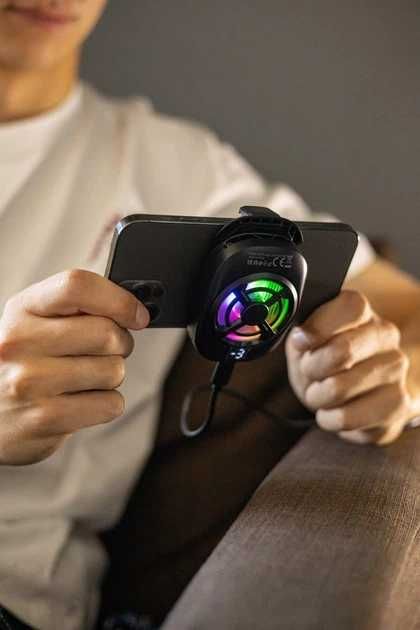 Магнітний кулер охолоджувач Hoco GM76 для смартфонів з RGB-підсвіткою