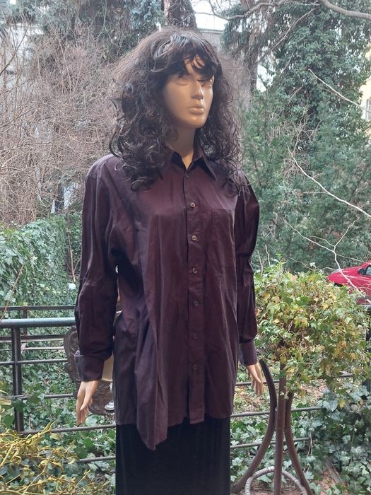 Piękna koszula opalizujący burgund 42 oversize C&A
