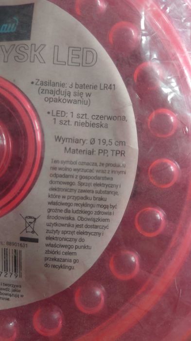 frisbee dla psa dysk z lampką led