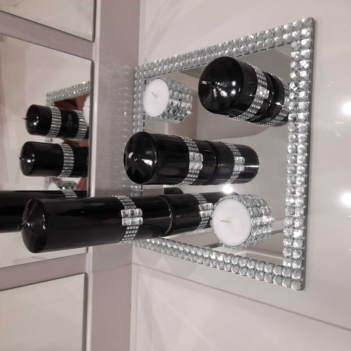 Patera /podstawka  lustrzana pod świece  glamour