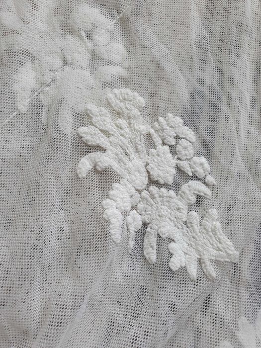 Przepiękne pareo poncho narzutka Boho ecru One size bawełna