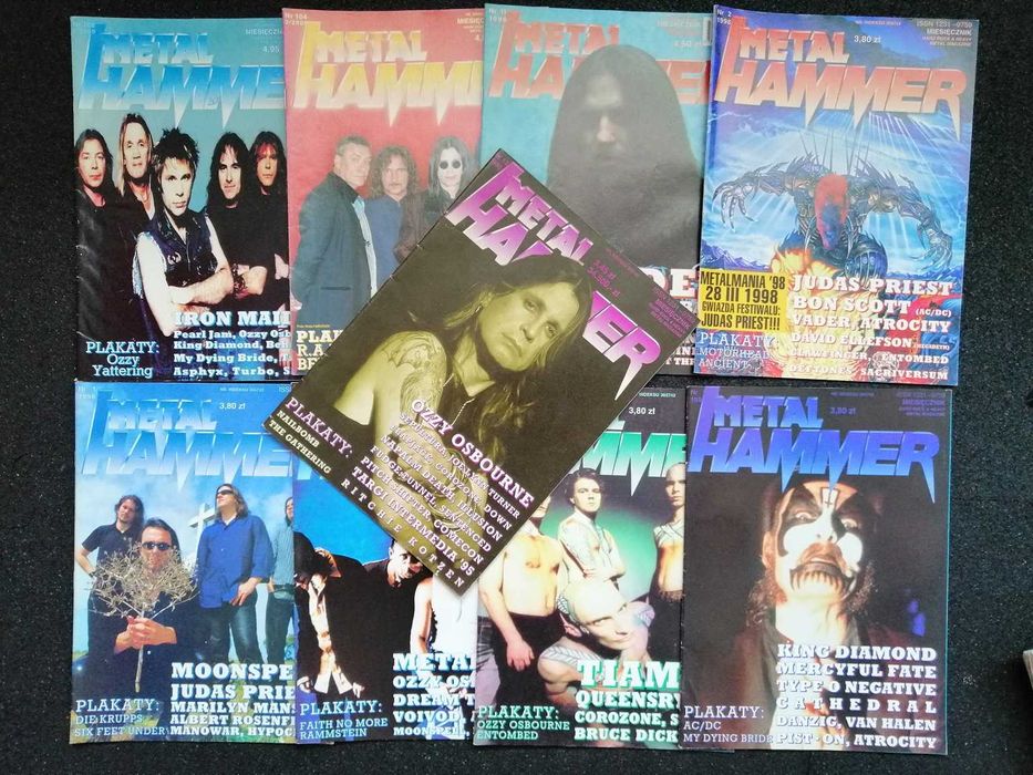 Unikatowy zestaw 25 x METAL HAMMER + PLAKATY - dla fanów METAL'u !