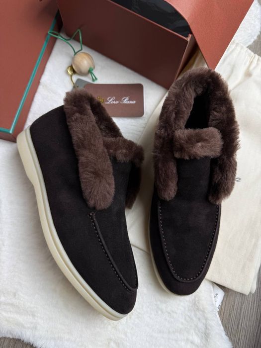 Лофери зима хутро Loro Piana лоро піана теплі зимние мех пиана ботинки