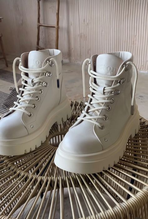 Продам шкіряні зимові чобітки