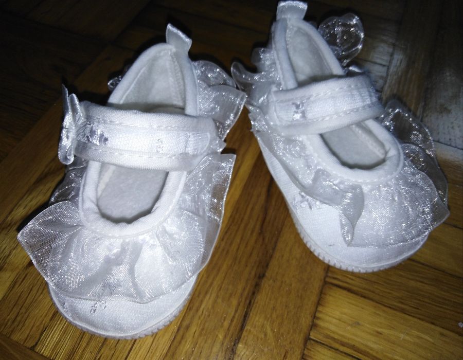 Buciki do chrztu LAFEL niechodki /k26.