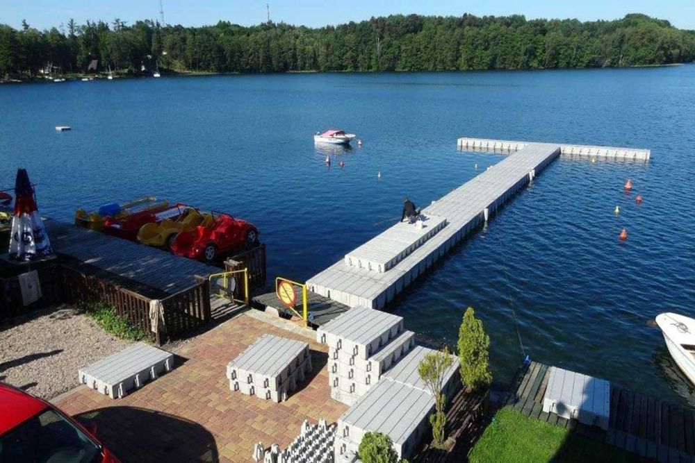 POMOST PŁYWAJĄCY, POMOST MODUŁOWY 6x2,5m, Platforma pływająca 15m2
