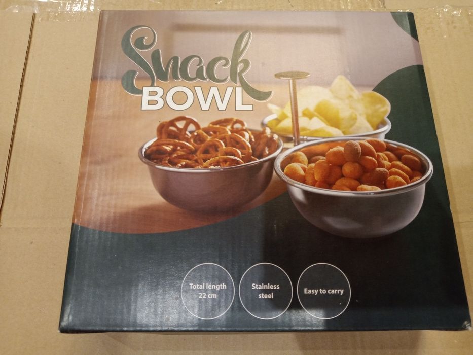 Zestaw 3 miseczek na przekąski z uchwytem