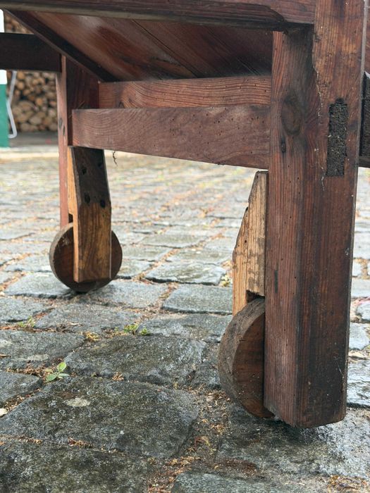 Tarara Antiga em Madeira para Milho e Cereais | Peça Agrícola Tradicional Portuguesa | Coleção | Decoração