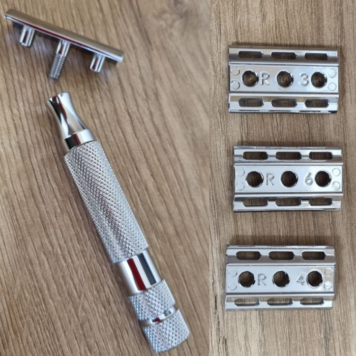 Бритва Rockwell 6C White Chrome + леза