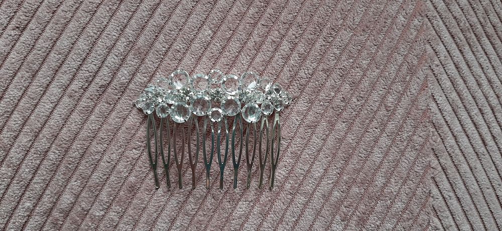 Biżuteria ślubna grzebyk i kolczyki