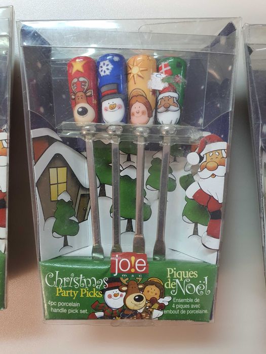 Conjunto garfos para aperitivos em porcelana