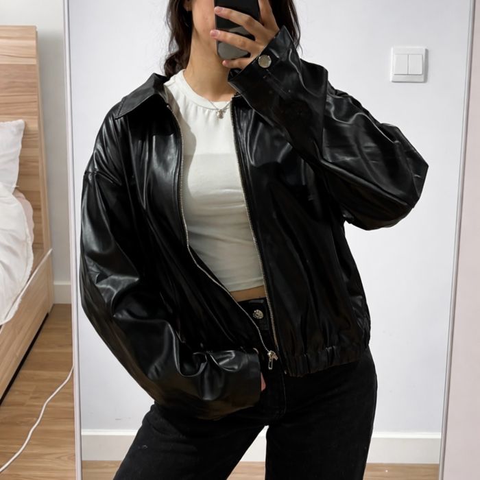 кожанка нова оверсайз