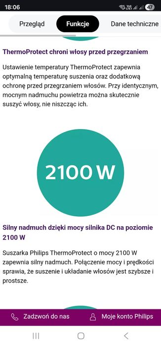 Philips ThermoProtect 2100w suszarka