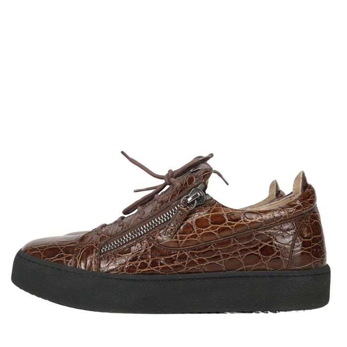 Giuseppe Zanotti Buty męskie Trampki Rozmiar 42 Brązowe skórzane buty codzienne Sport BU1351