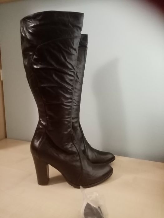 Nowe Kozaki Skórzane 39