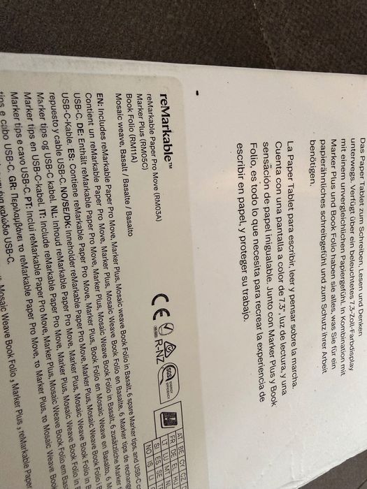 Nowy Czytnik e-booków Remarkable Paper Pro Move 64GB + Marker Plus + Book Folio