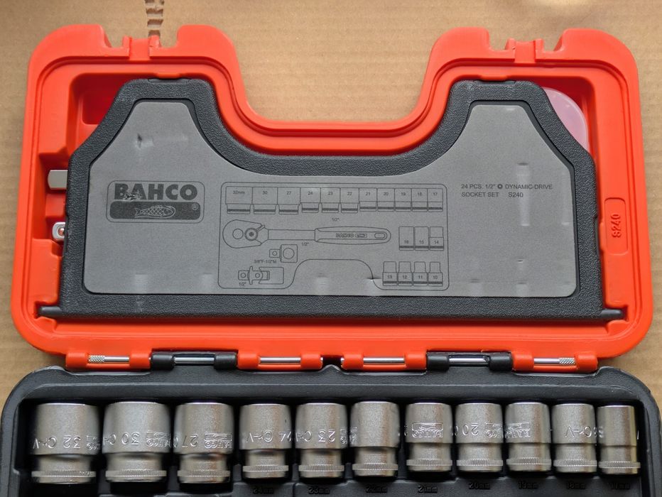 Bahco zestaw kluczy nasadowych 1/2" S240
