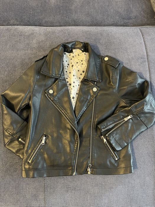 Куртка косуха для дівчинки з екошкіри