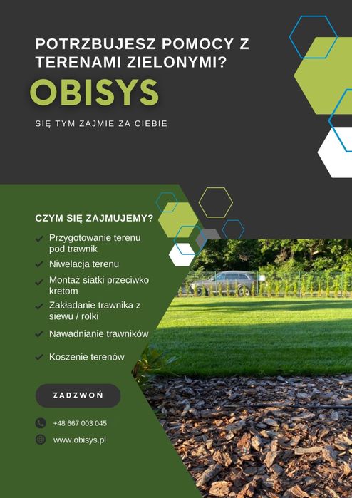 Usługi ogrodnicze - trawnik z rolki i siewu