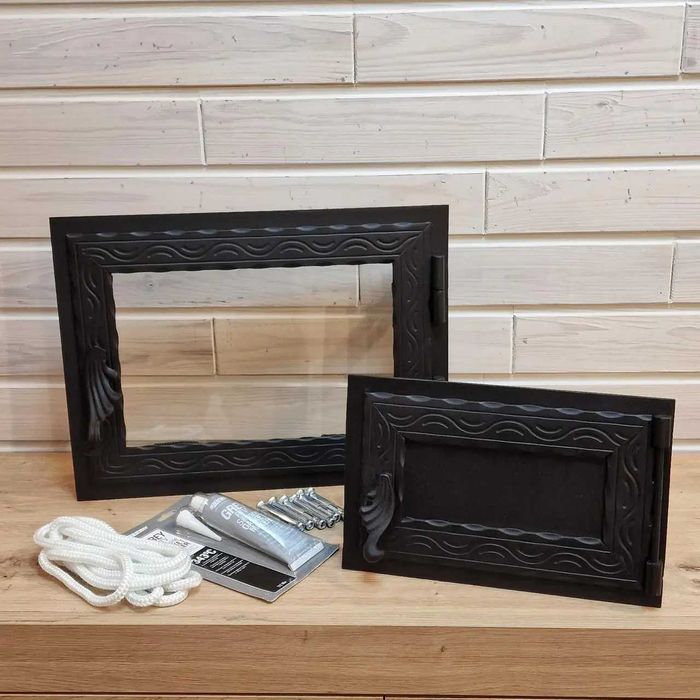 Набір дверцят для печі300*400мм + зольна дверцята + монтажний набір