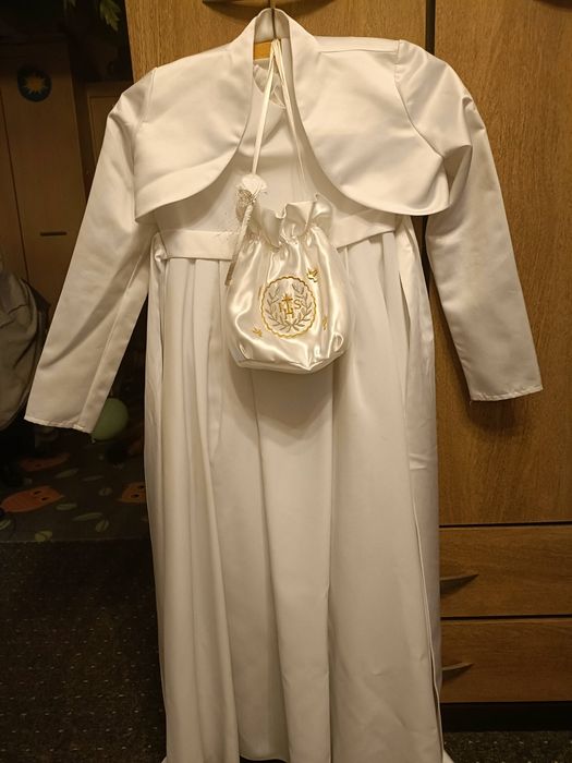 Sukienka do komunii + bolerko i torebka