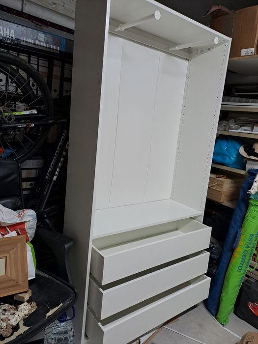 Movel Ikea - Estrutura pax em branco com  3 gavetas
