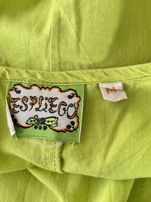 Vestido de verão, cor verde alface, tamanho M