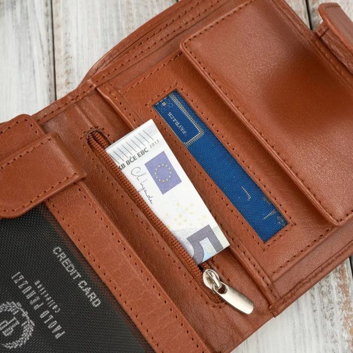 Portfel damski skórzany Paolo Peruzzi AL-05 koniak RFID