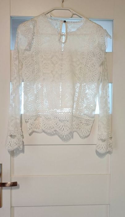 Koronkowa bluzka włoska 38 M / 40 L Nowa