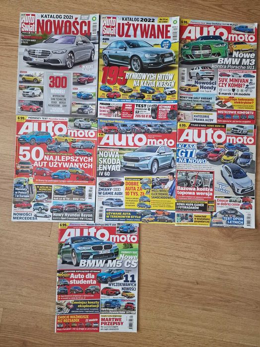 Czasopismo Auto Moto i katalogi zestaw 7 numerów w idealnym stanie