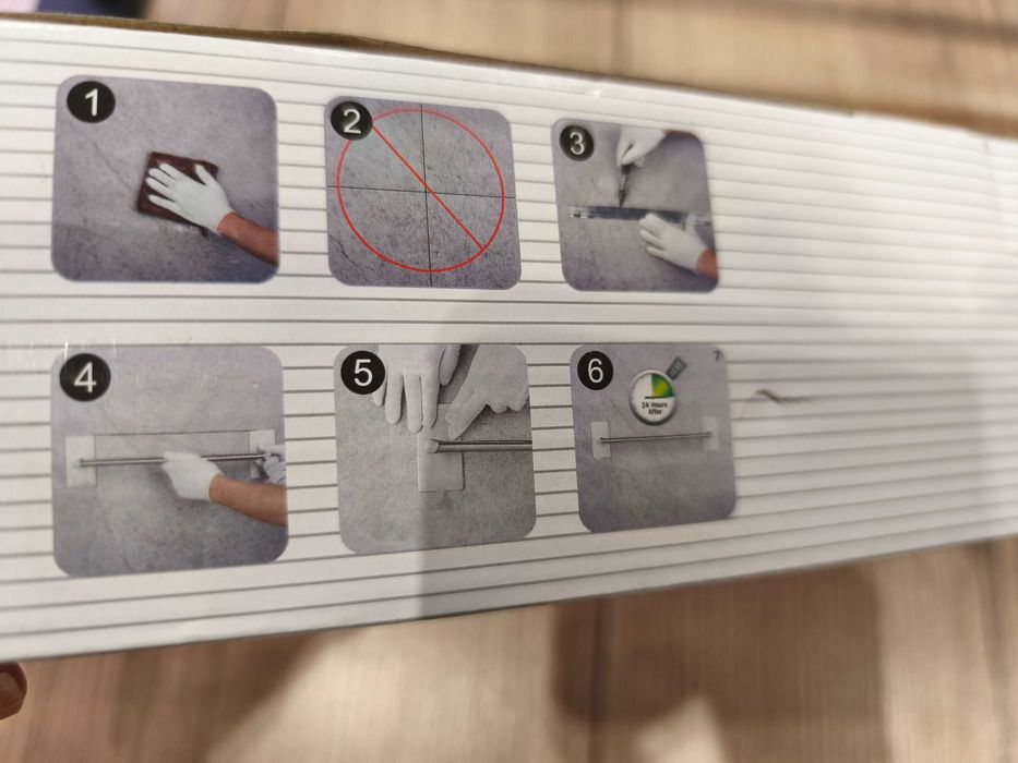 wieszak uchwyt na ręczniki czarny mat samoprzylepny