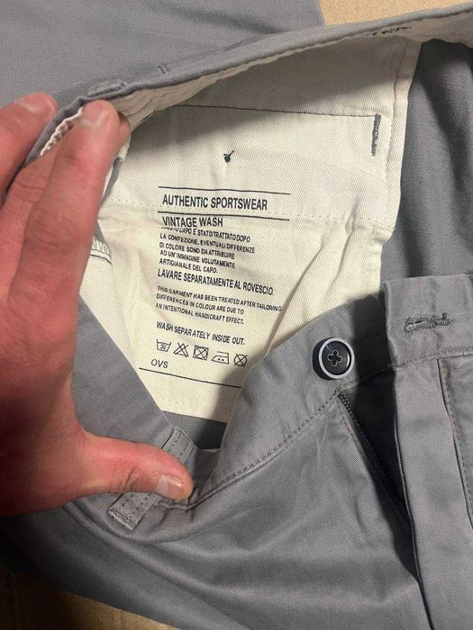 Штани чоловічі OVS chinos сірі, розмір 58/42, Regular Fit