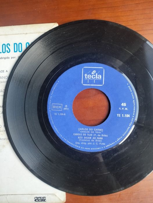Disco de vinil single Carlos do Carmo (Canoas do Tejo)