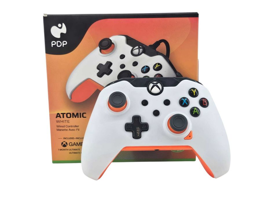 PAD przewodowy XBOX PDP ATOMIC WHITE pomarańczowy