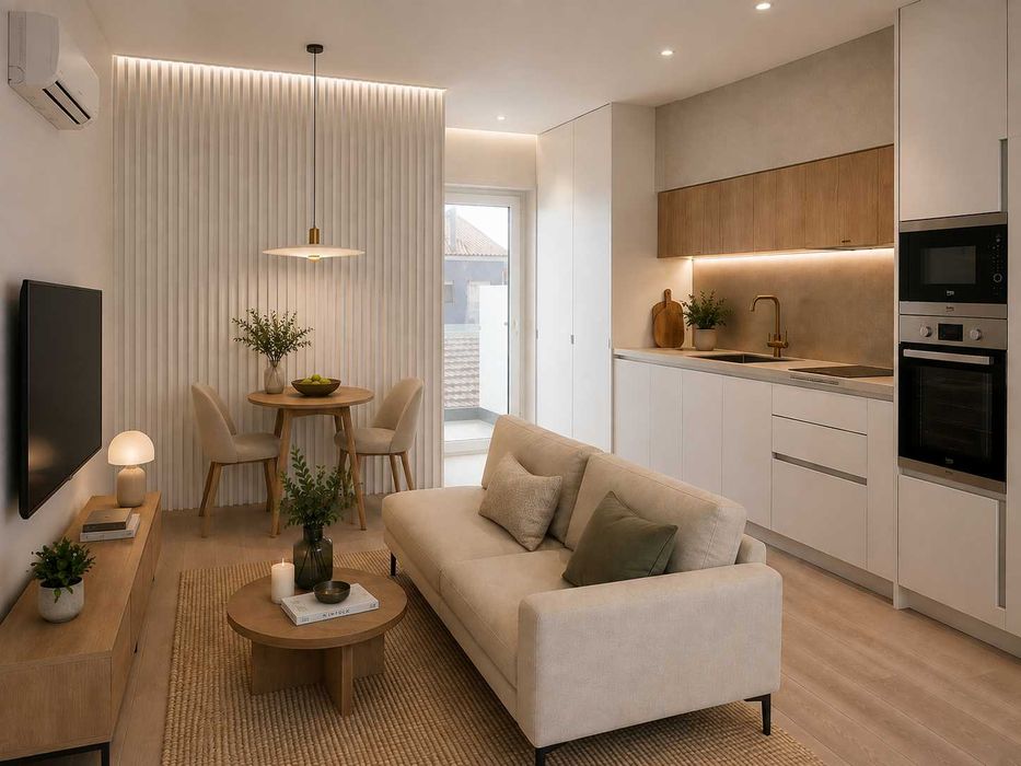 Anjos Living | T0 com Varanda na Beira Mar, Aveiro