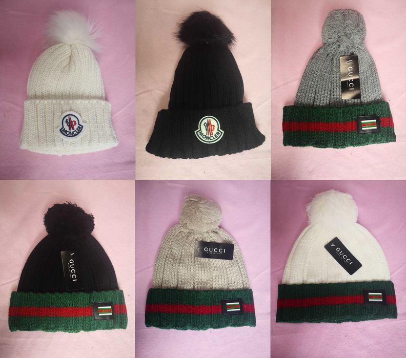 Czapka czapki zimowe damskie z pomponem premium