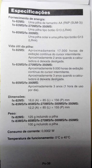 Calculadora CASIO fx-82MS