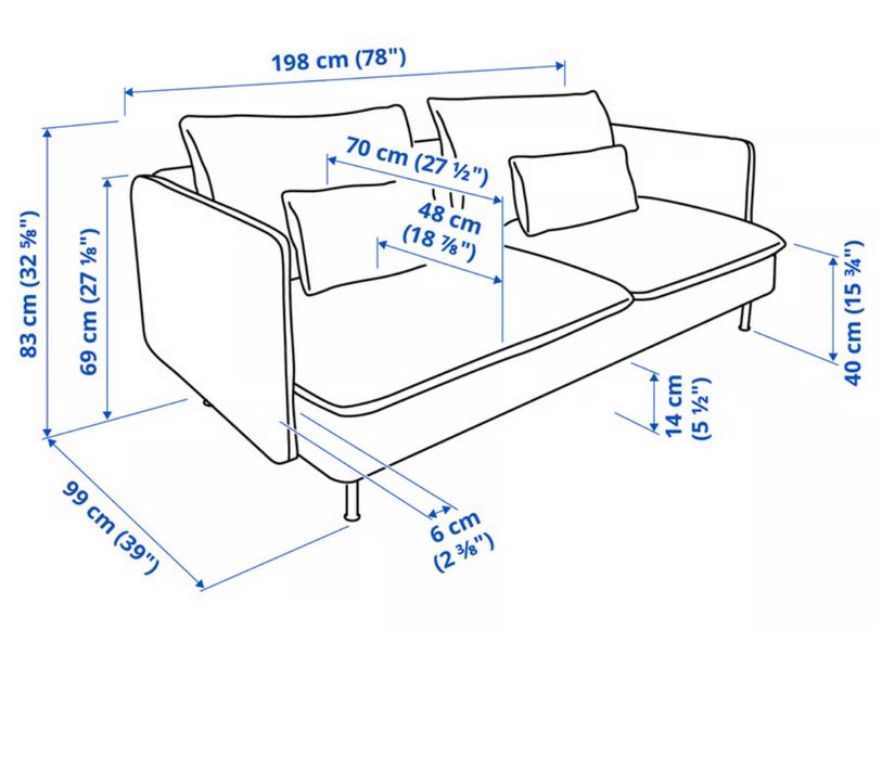 Sofá IKEA Soderhamn de 3 lugares