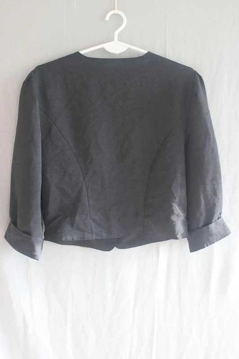 Czarna narzutka żakiet marynarka retro vintage