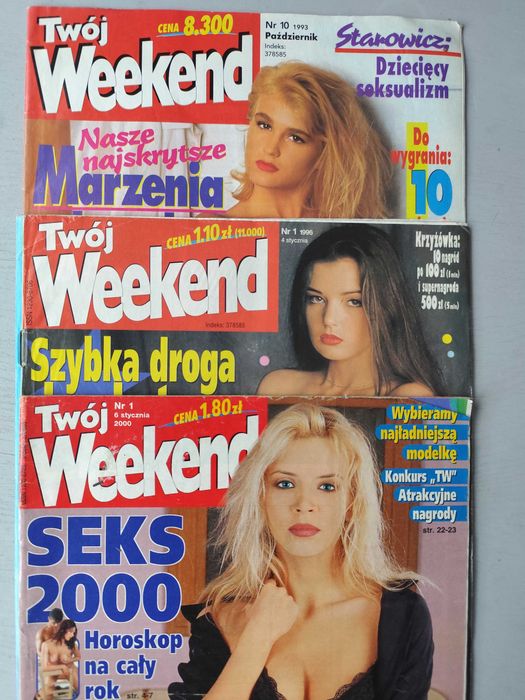Czasopismo Twój Weekend różne numery z 1993,1996,2000r