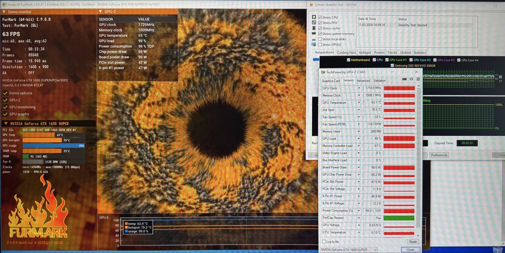 Ігровой ПК. GTX1650SUPER, EVO500Gb, 16Gb DDR4, HDD500Gb, налаштований.