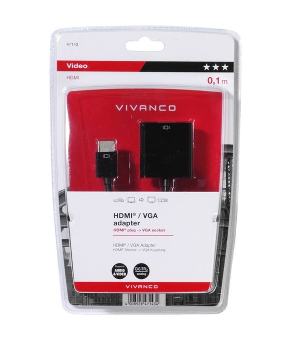 Adapter konwerter przejściówka HDMI - VGA