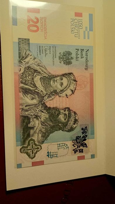 Nowy banknot 20zł.,, Rocznica Chrztu Polski''
