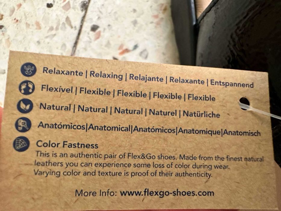 Sandálias pretas da “Flex&Go” - modelo “Panlak Black” - Tam 36 -Novas!